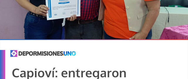 Capioví: entregaron certificados a egresados del curso de Árbitro de Fútbol Amateur