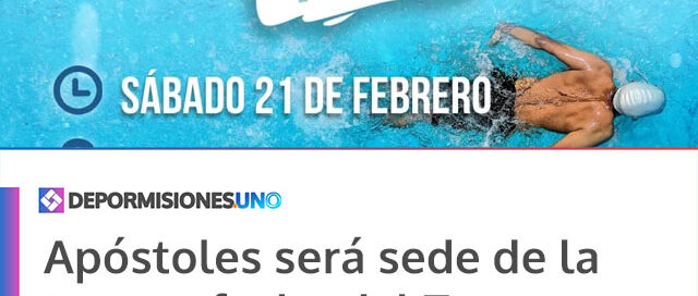 Apóstoles será sede de la tercera fecha del Torneo Provincial de Natación